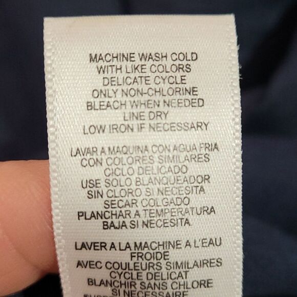 Calvin Klein Women's Deep Blue Blouse with Zip Detail - Picture 5 of 5